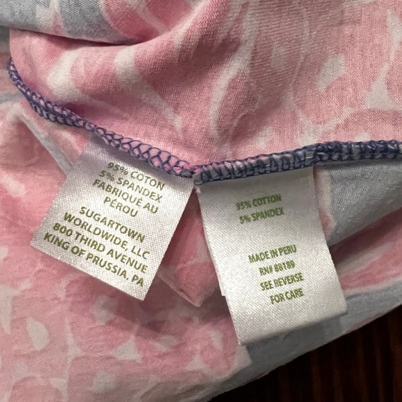 LILY PULITIZER Merrill Tank Top in Blue Haven Little Flamenco Pineapple - Picture 6 of 7